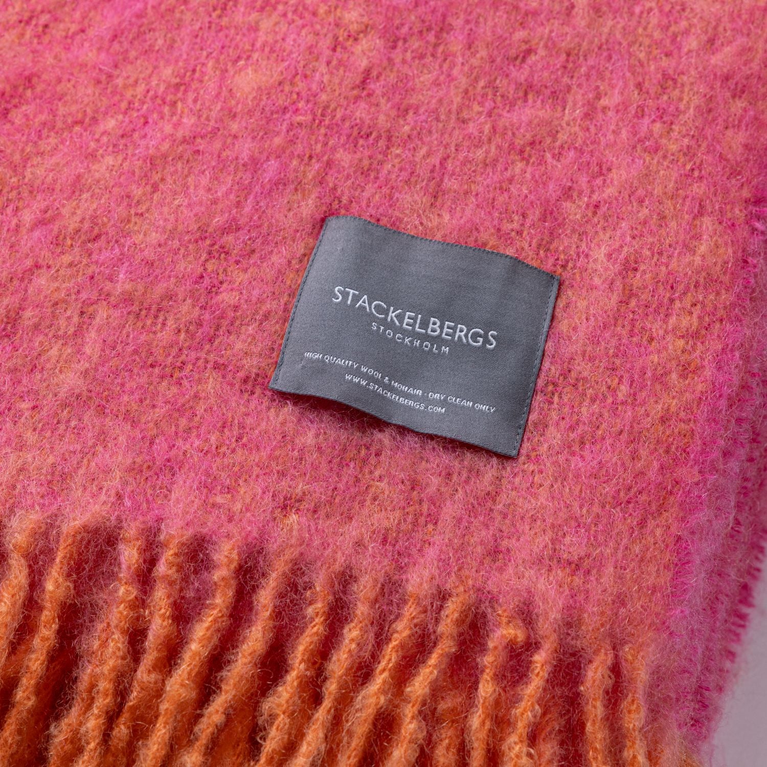 Mohair Blanket Orange & Pion Melange