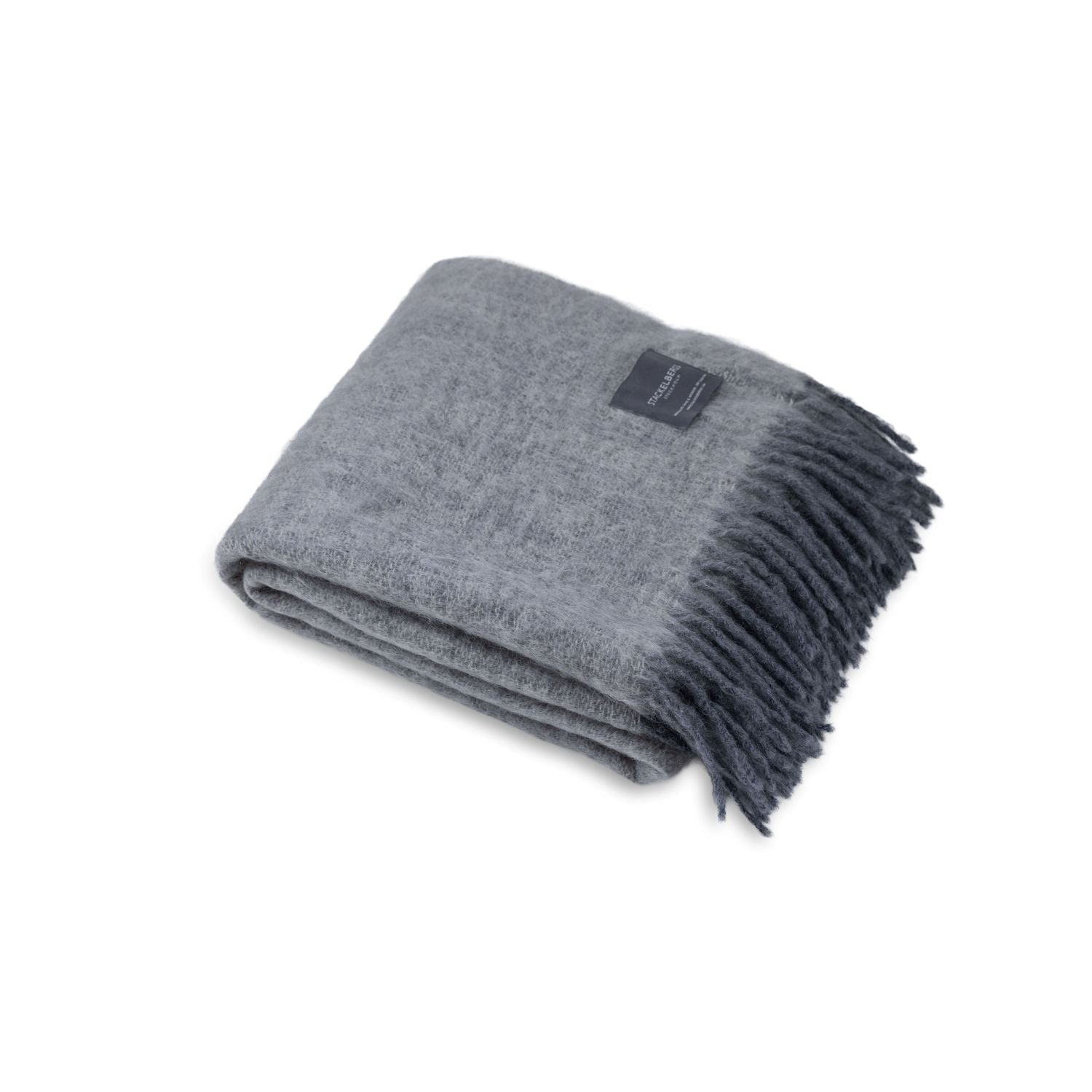 Mohair Blanket White & Skiffer Melange