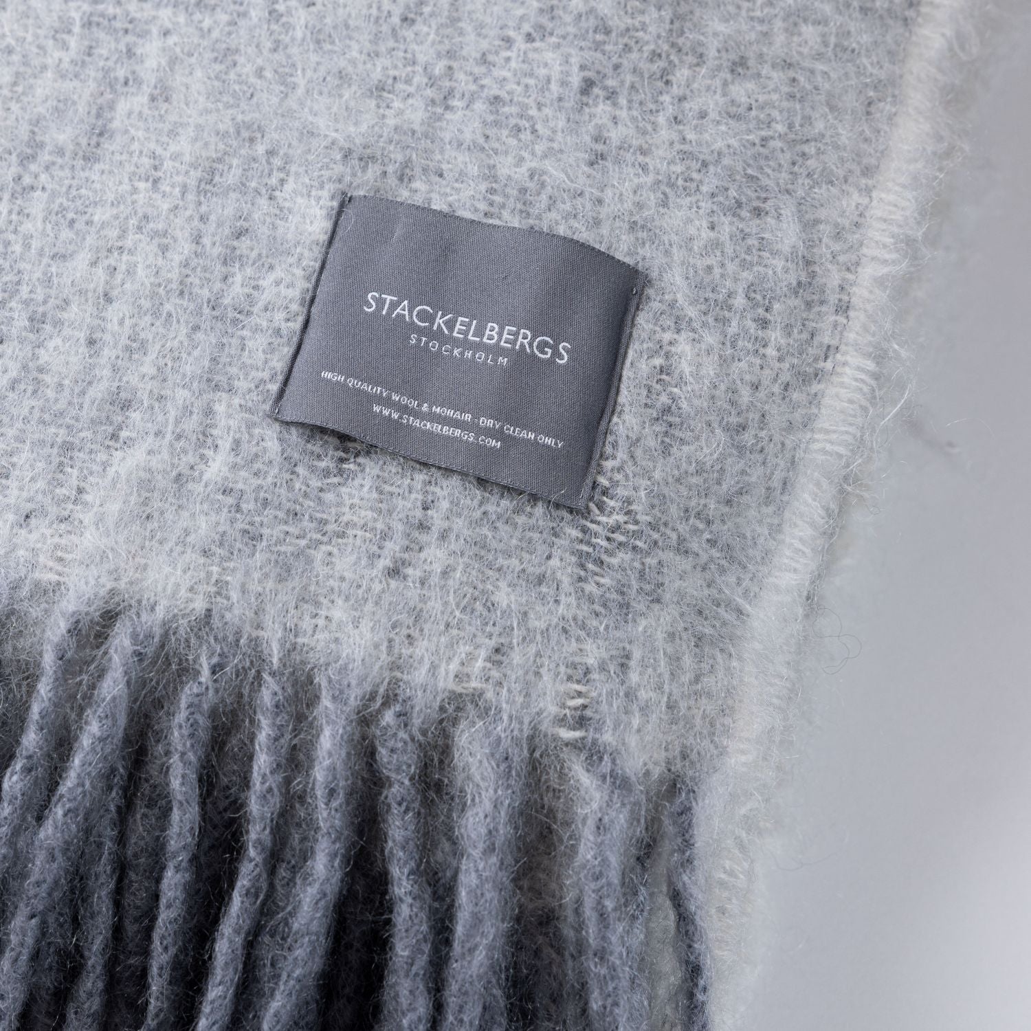 Mohair Blanket White & Skiffer Melange