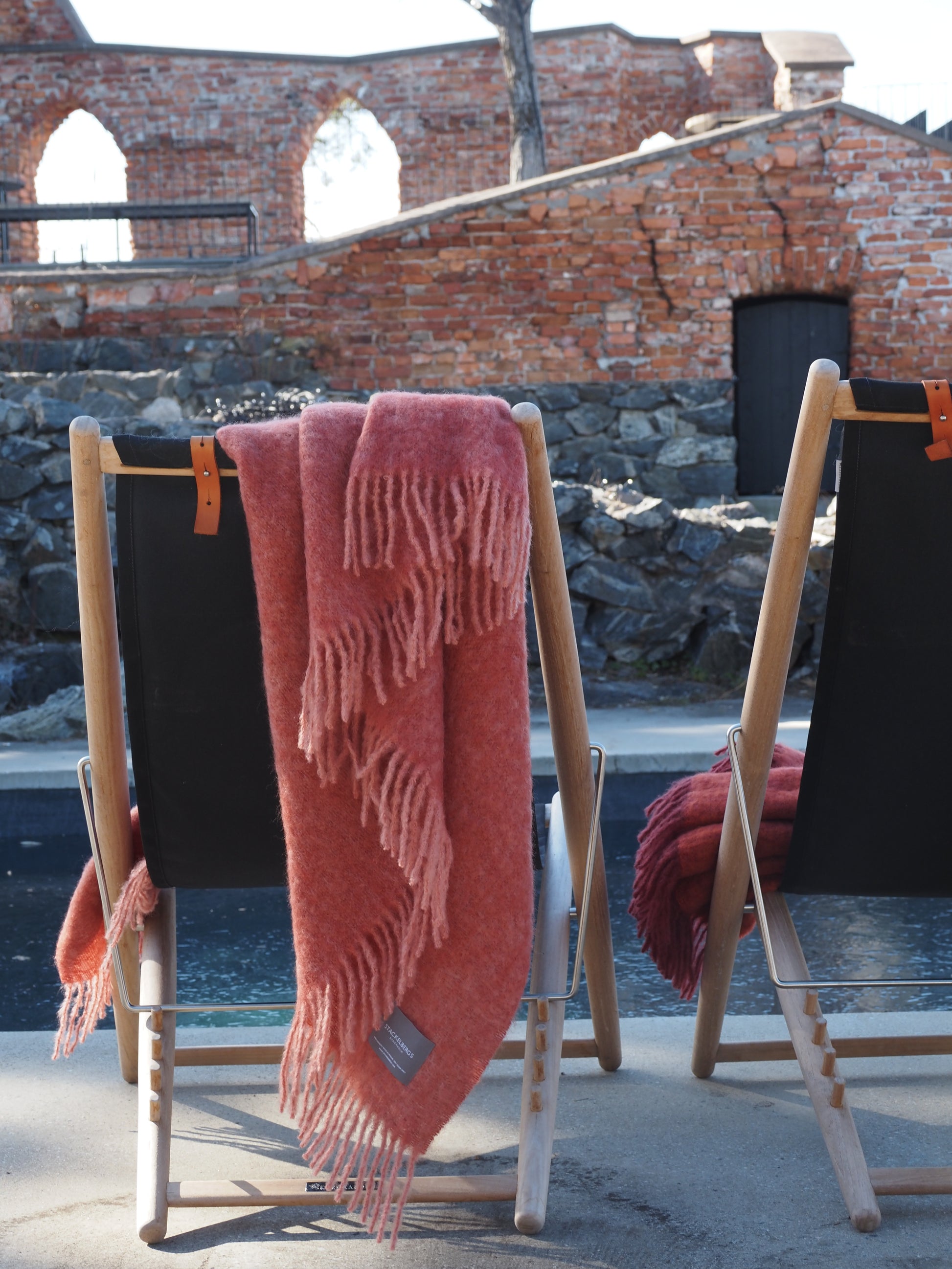 Mohair Blanket Mellow Rose & Brick Melange