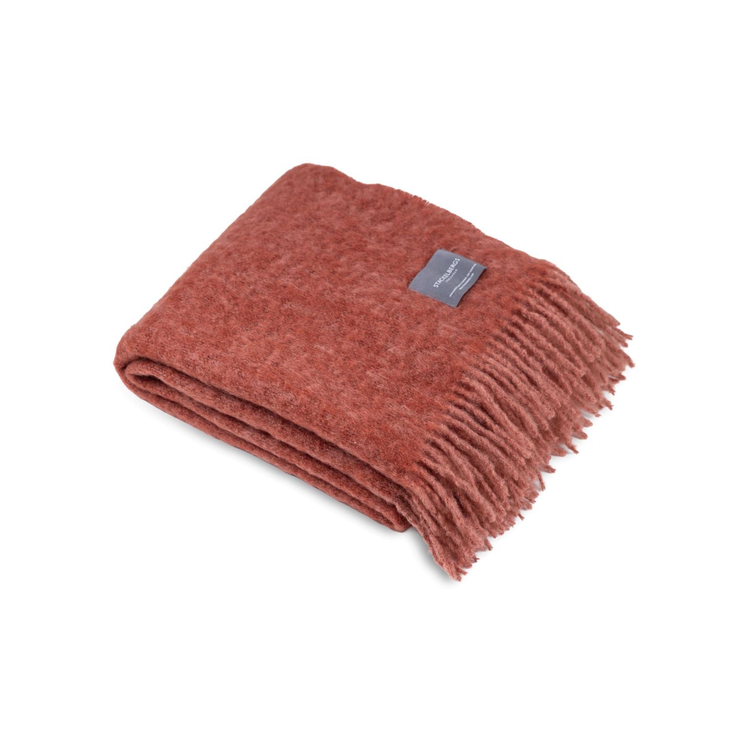 Mohair Blanket Mellow Rose & Brick Melange