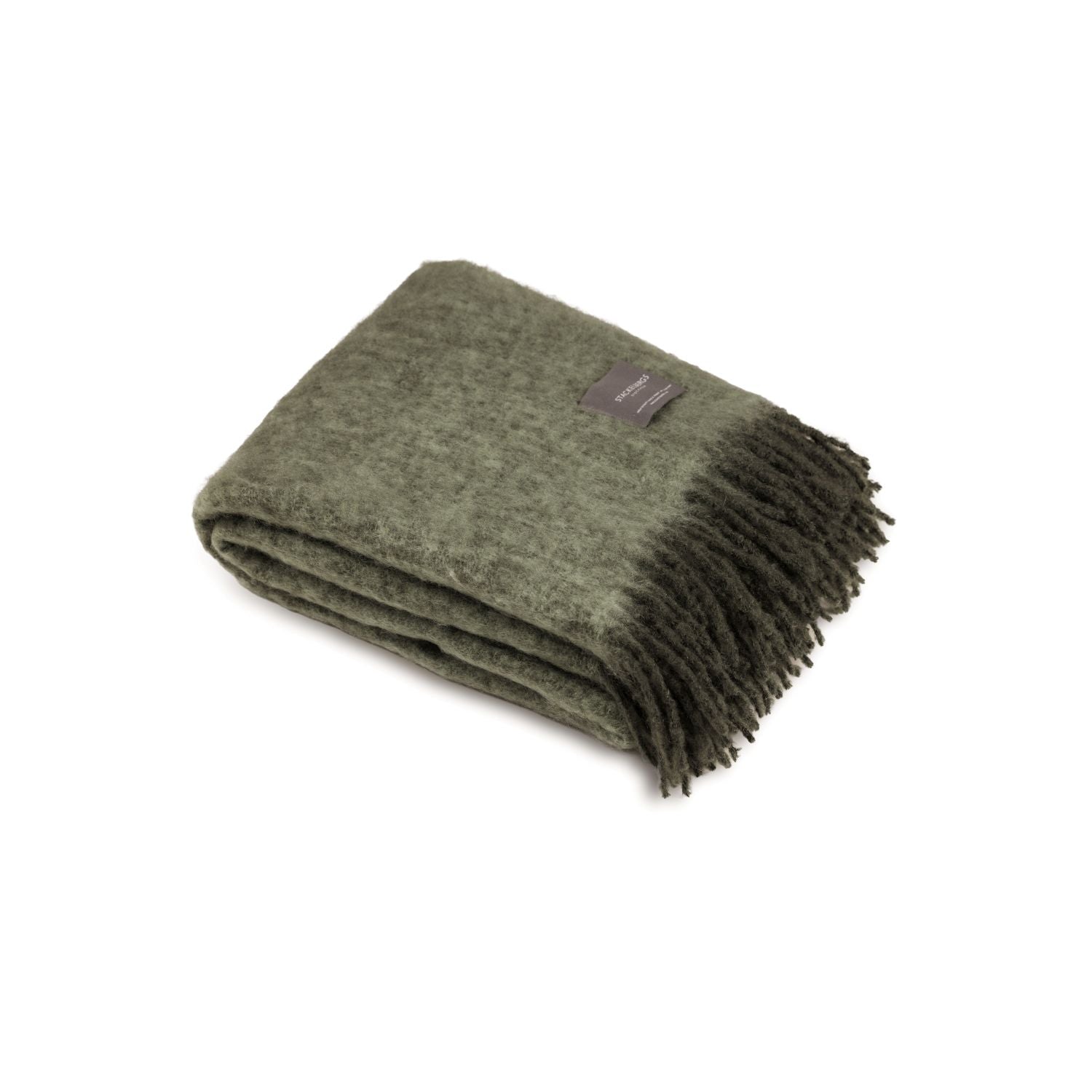Mohair Blanket Moss & Green Melange