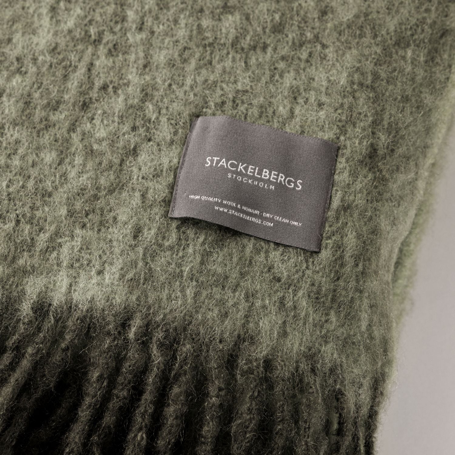 Mohair Blanket Moss & Green Melange