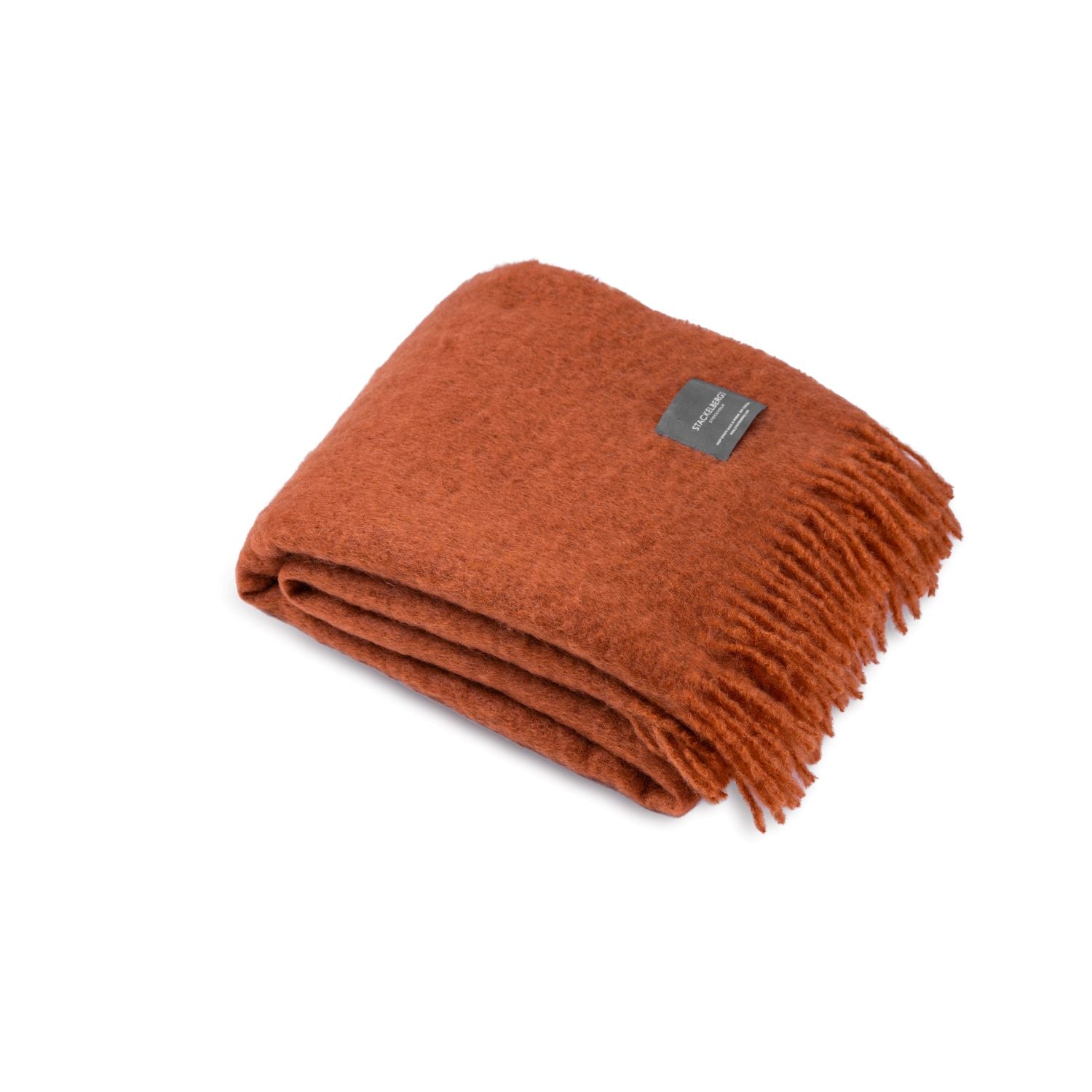 Mohair Blanket Rusty & Terracotta Melange