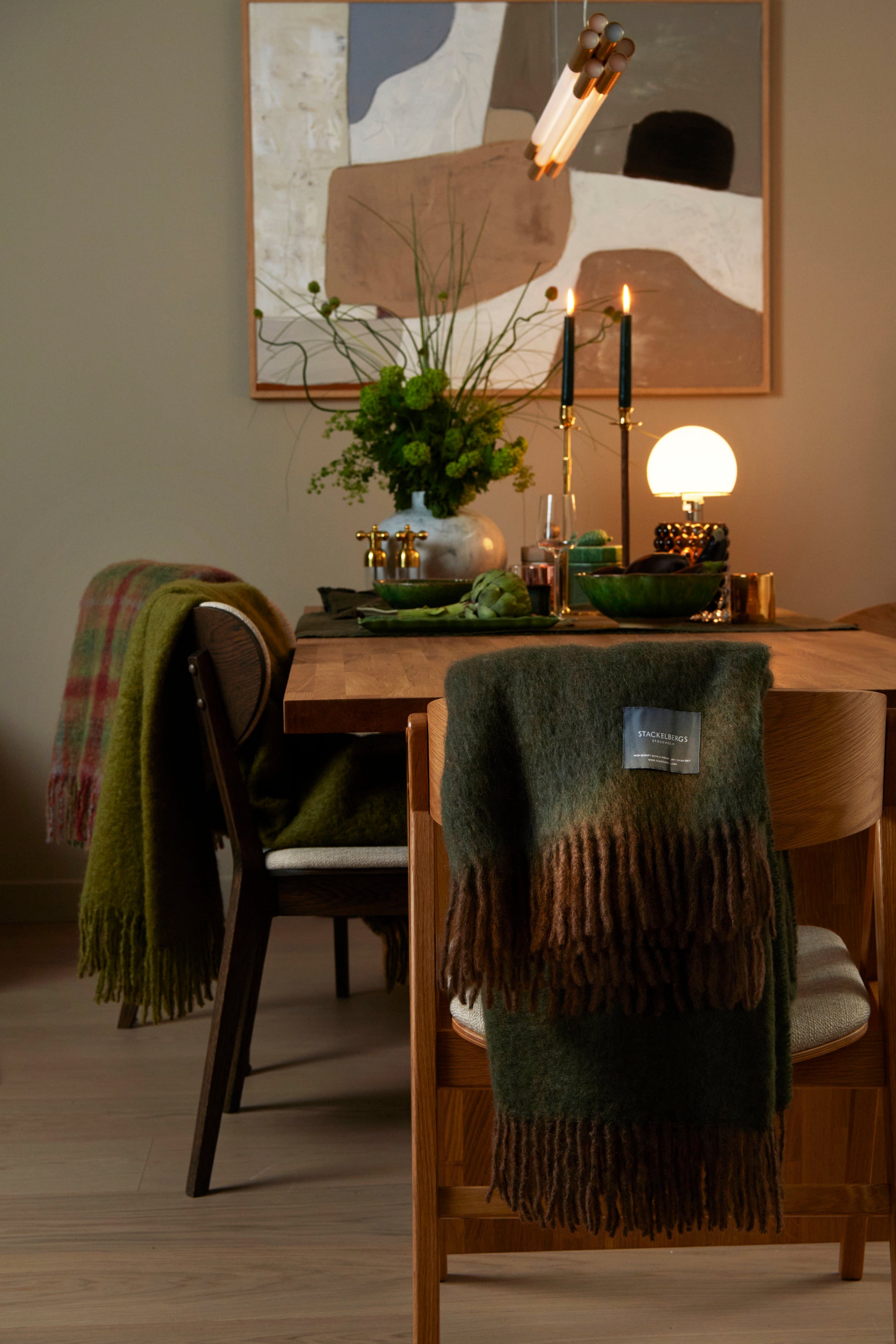 Mohair Blanket Umbra & Moss Melange