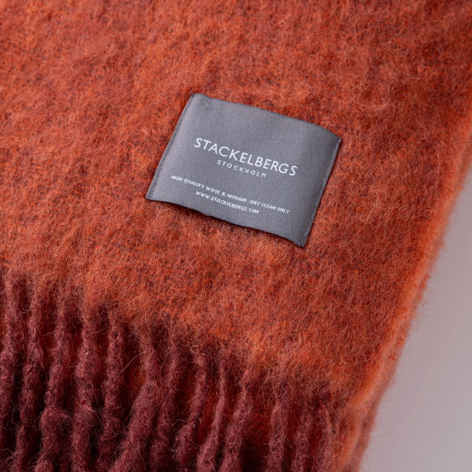 Mohair Blanket Fired Earth & Jaffa Orange Melange