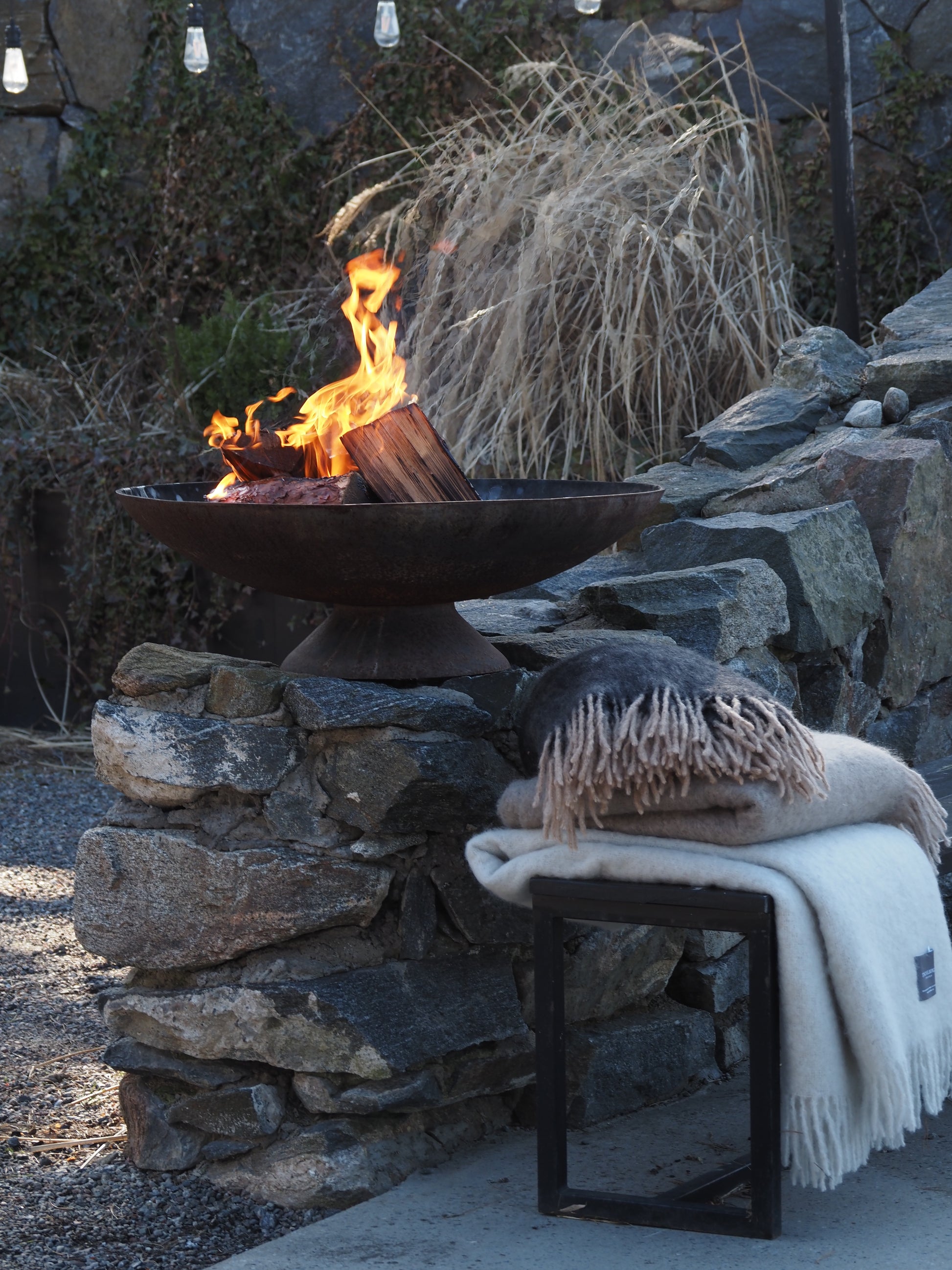 Mohair Blanket Reflection White