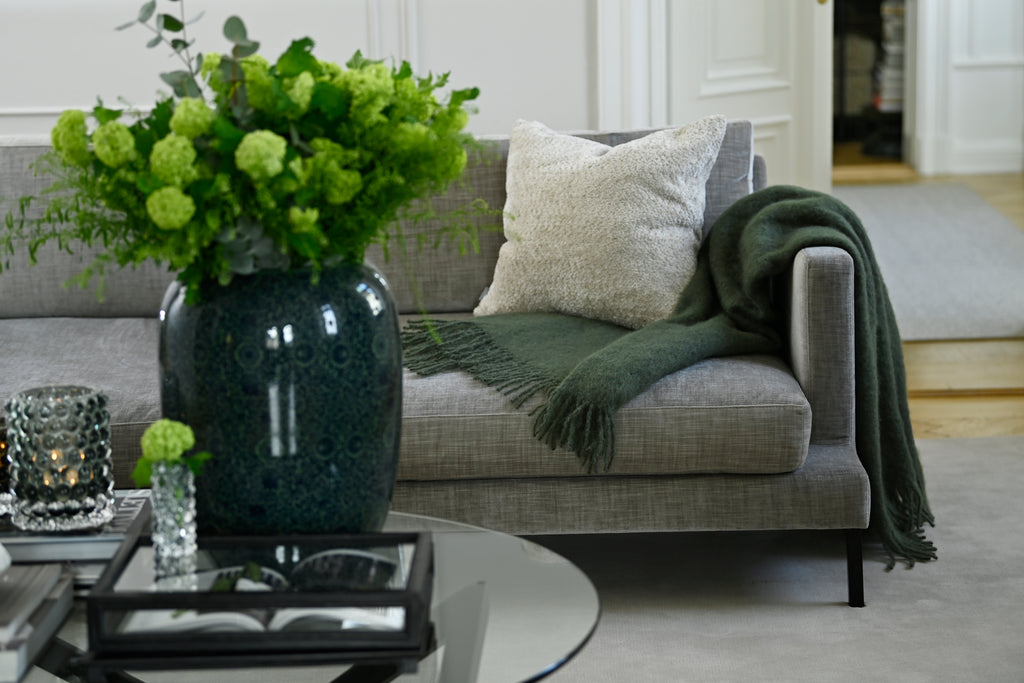 Mohair Blanket Moss Green