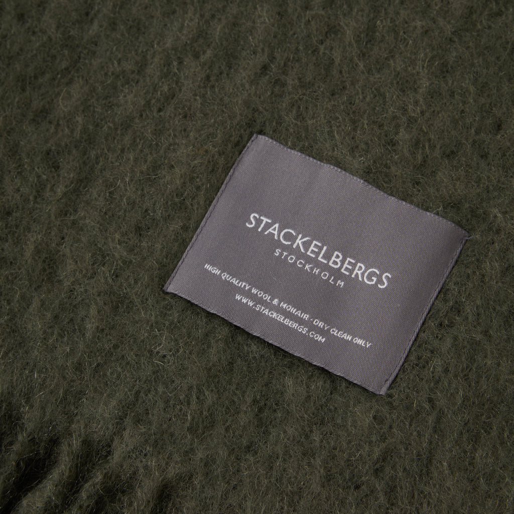 Mohair Blanket Moss Green