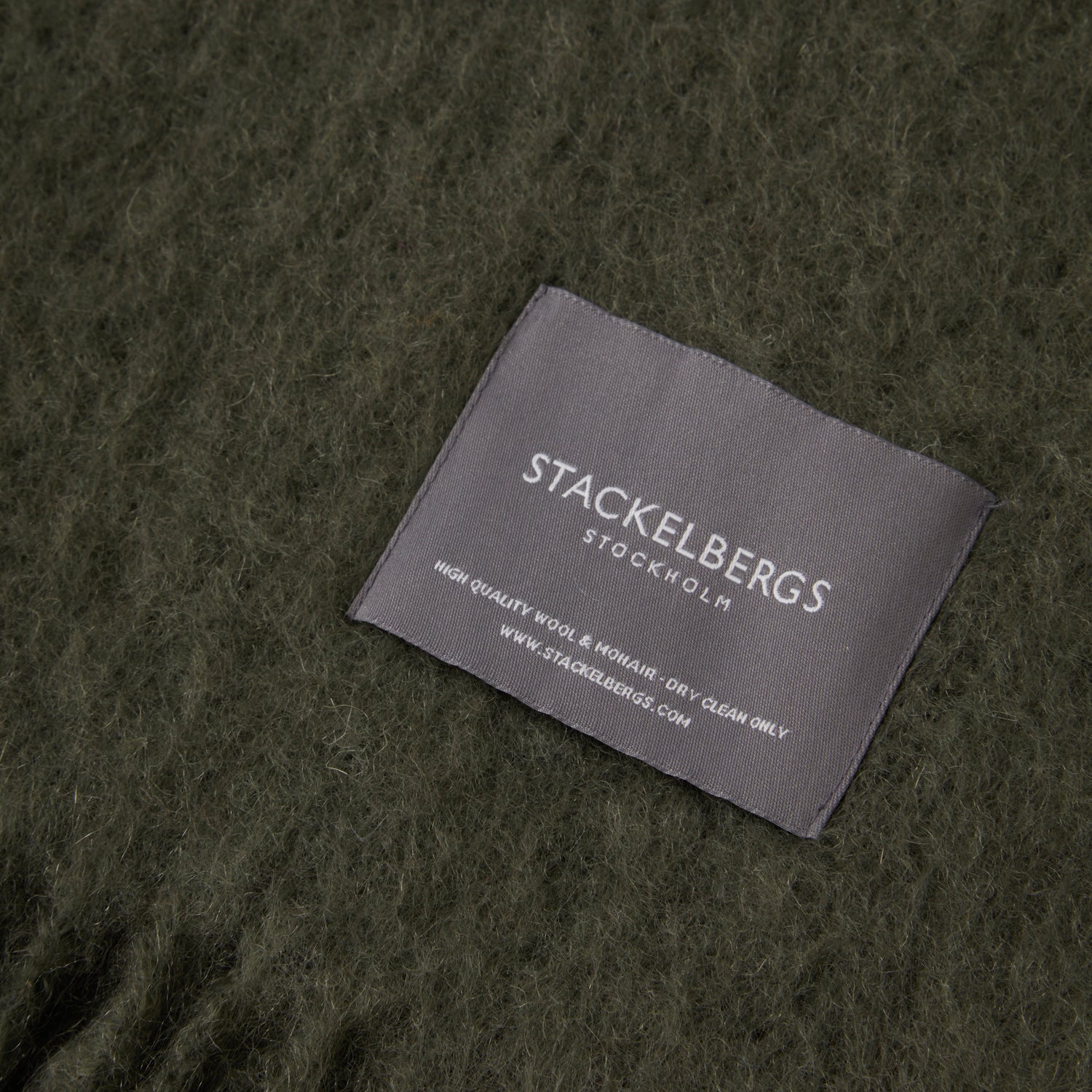 Mohair Blanket Moss Green