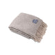 Mohair Blanket Light Taupe & Brindle Melange