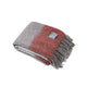 Mohair Blanket Brick & Brindle Stripe