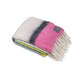 Mohair Stripe Blanket Mint, Yellow & Pink