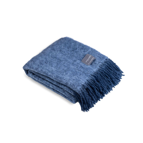 Mohair Blanket Denim & Sky Blue Melange