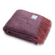 Mohair Blanket Wine & Aubergine Melange