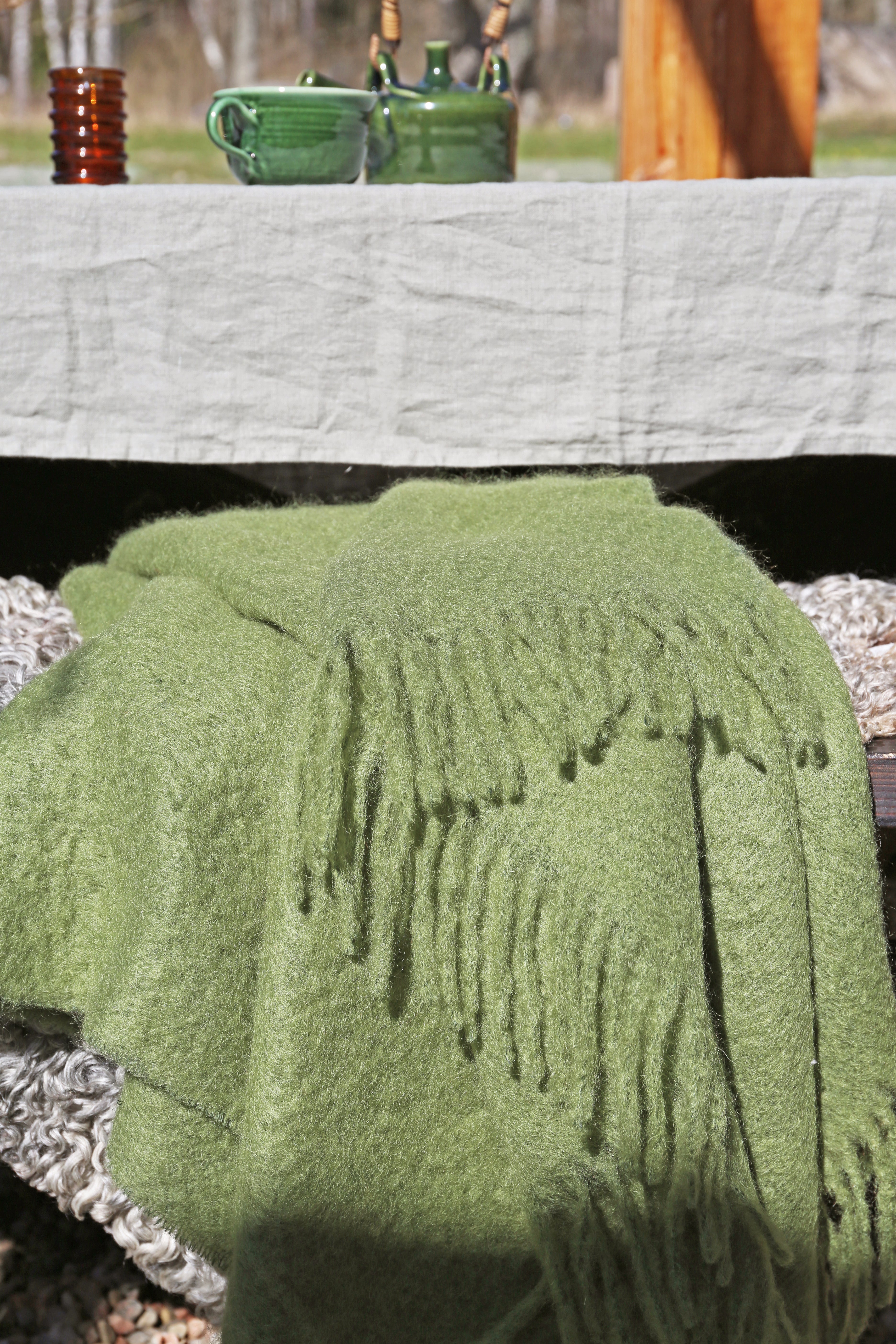 Luxury Kid Mohair Blanket Cedar Green – Stackelbergs
