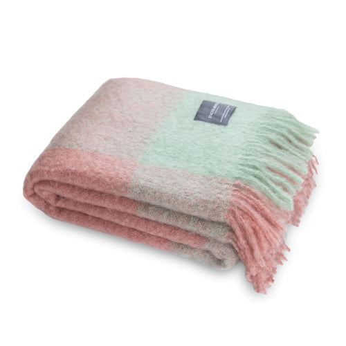 Mohair Blanket BRITA Apple & Antique Rose