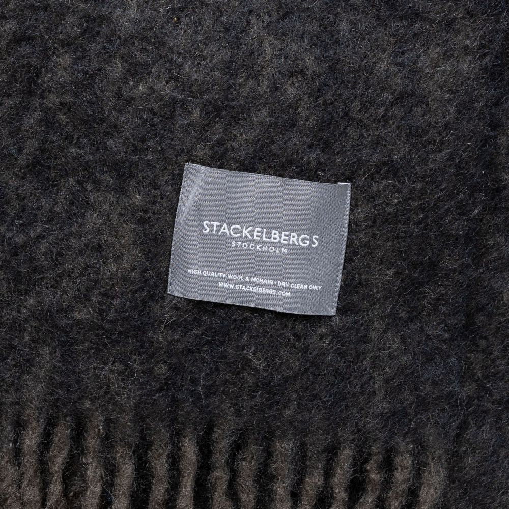 Mohair Blanket Charcoal & Black Melange