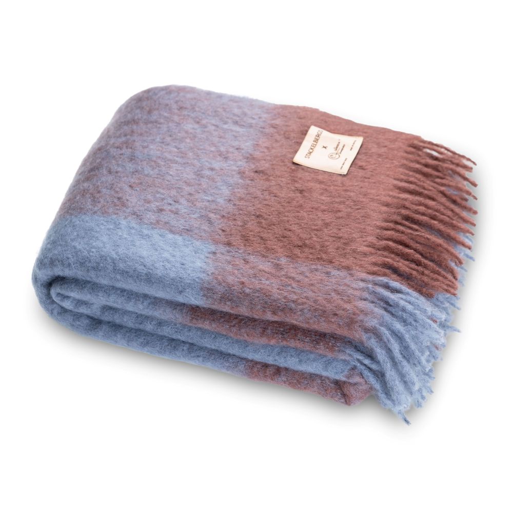 Mohair Blanket PONTUS Pilaster & Mahogny