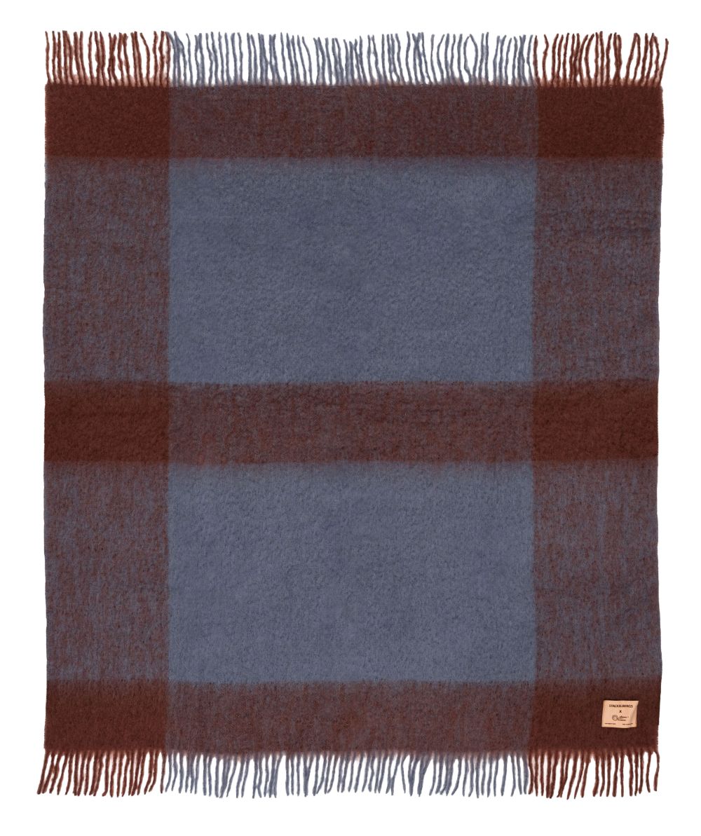Mohair Blanket PONTUS Pilaster & Mahogny