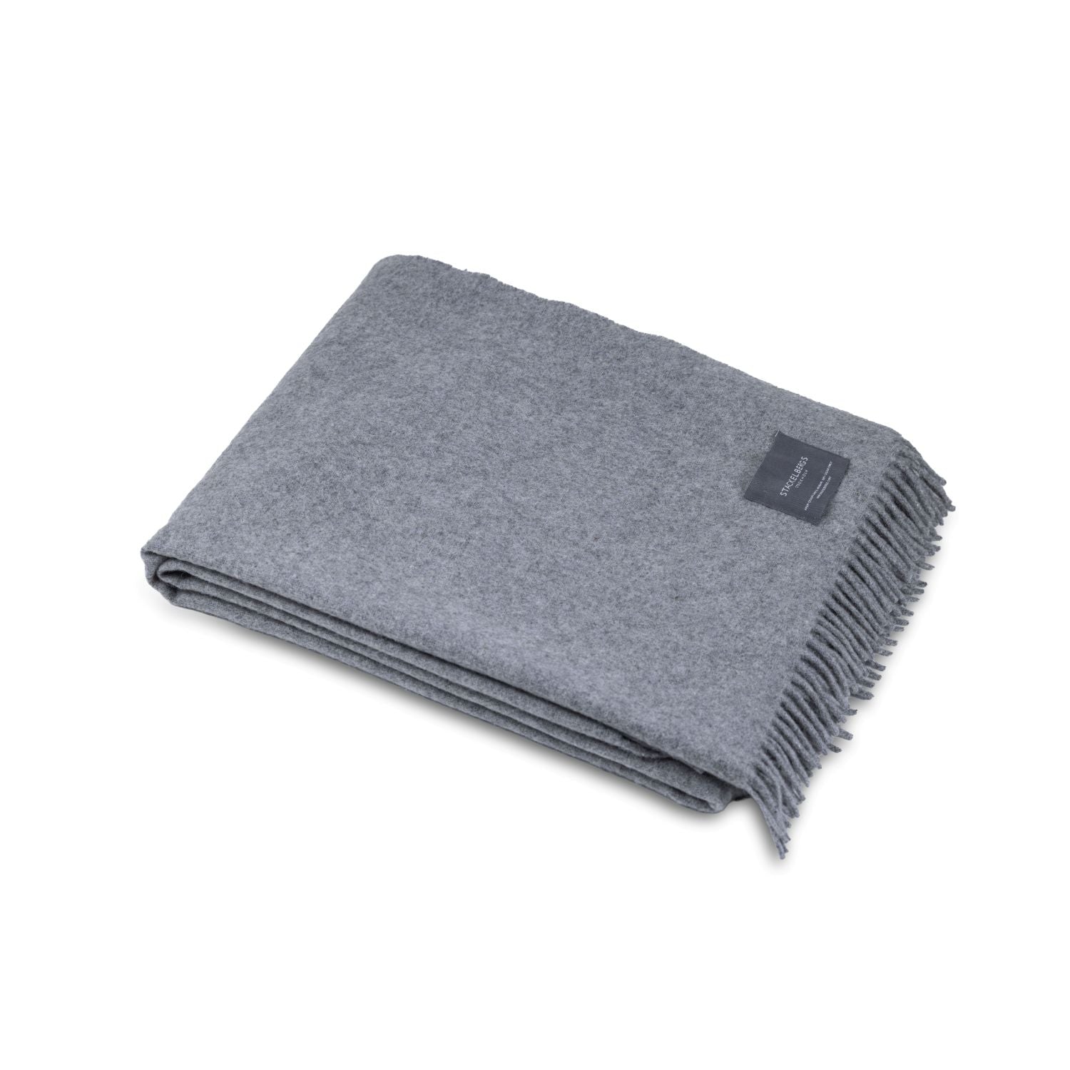 Recycled Alpaca Blanket Light Grey
