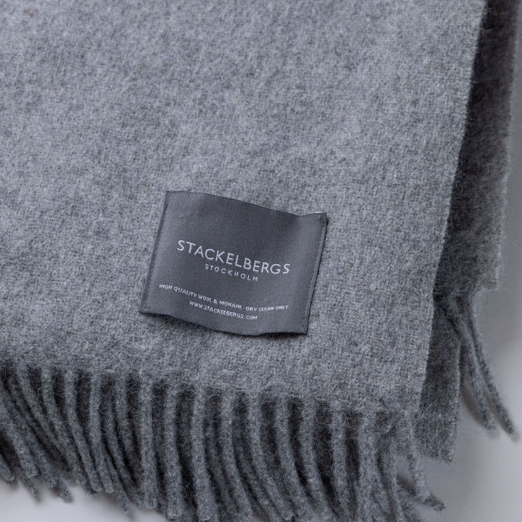 Recycled Alpaca Blanket Light Grey