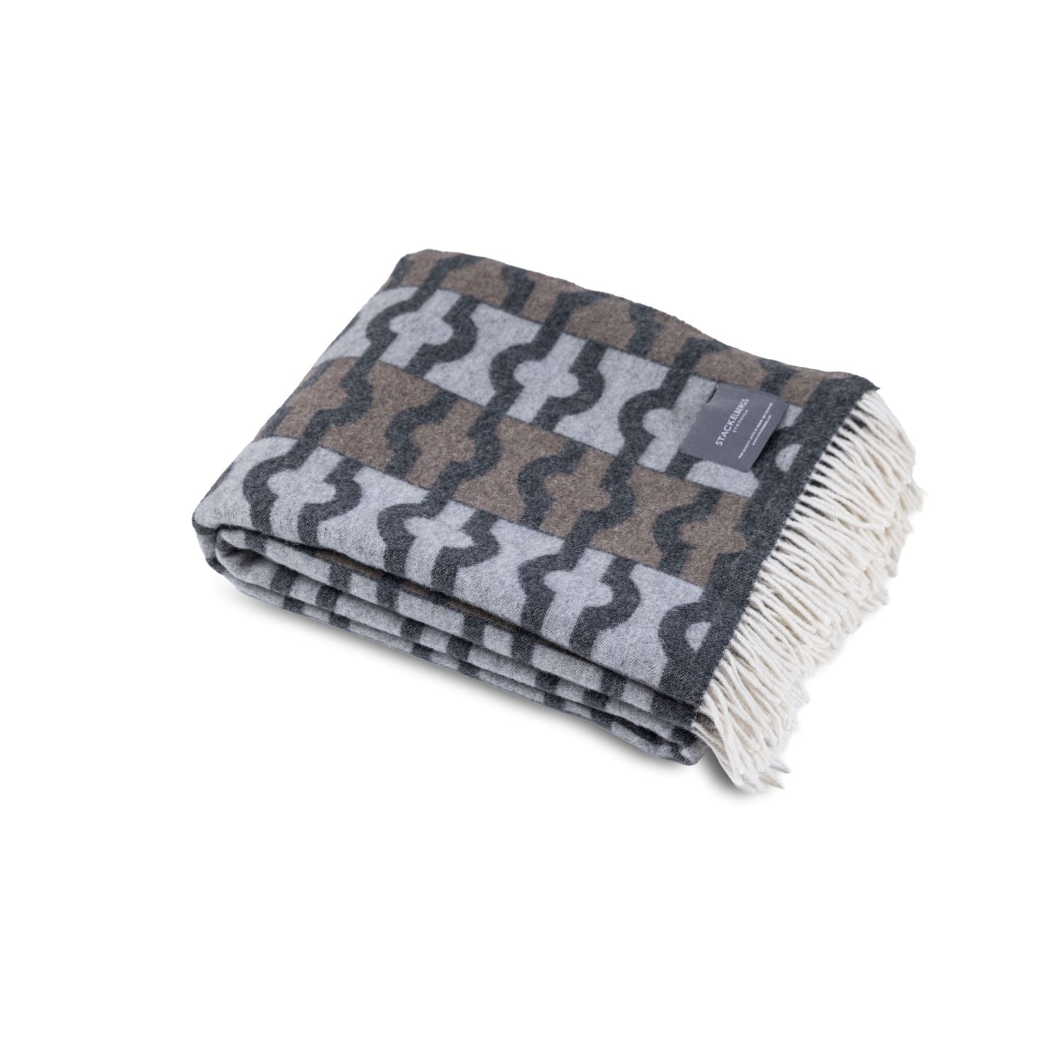 Wallpaper Wool Blanket Dark Grey, Brown & Light Grey