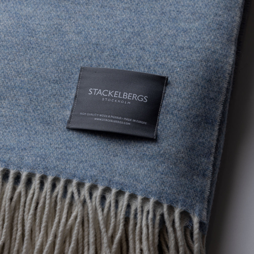 Merino & Cashmere Wool Two Tone Light Blue