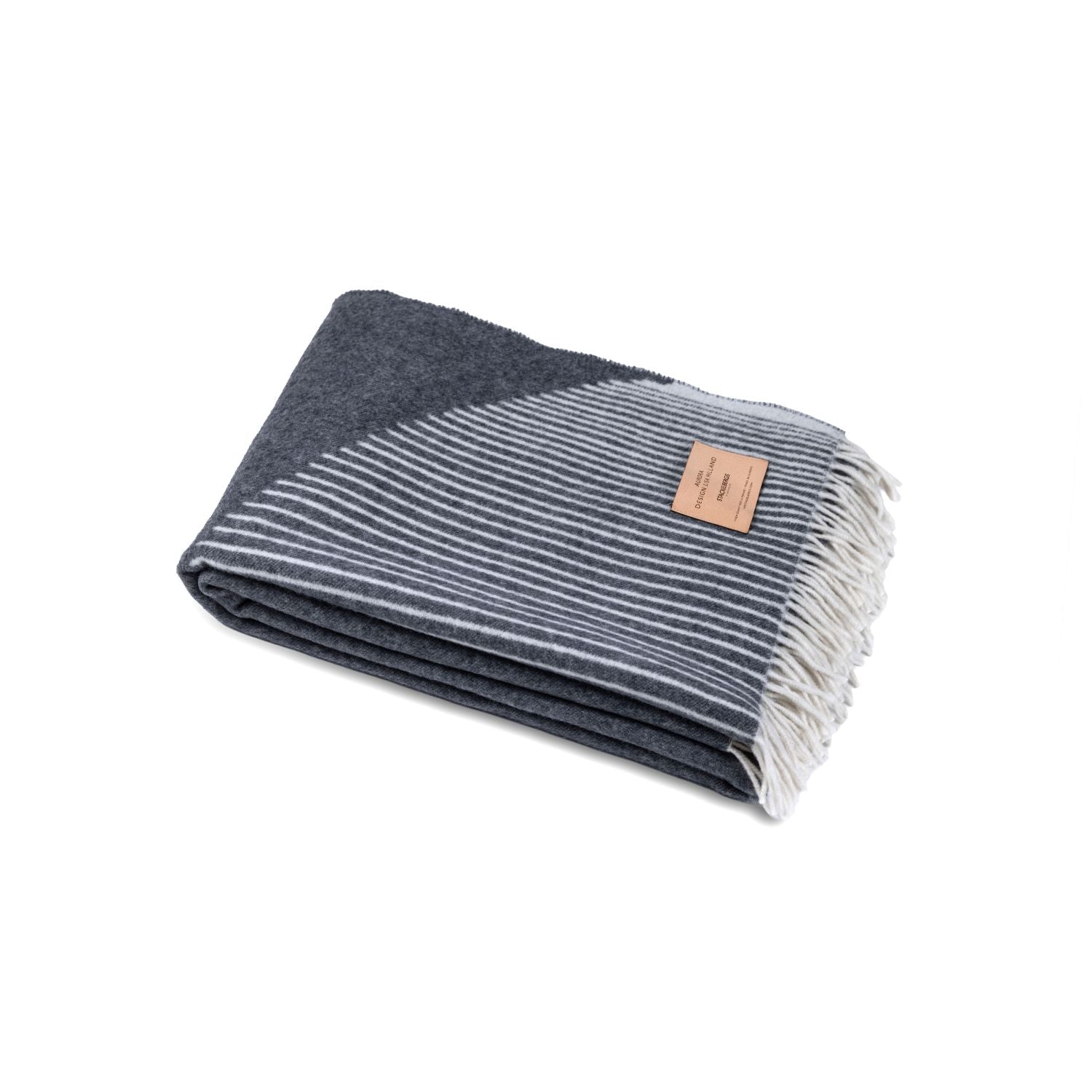AURORA Dirigente Stella Wool Blanket Antracite, Light Grey & Pearl Grey