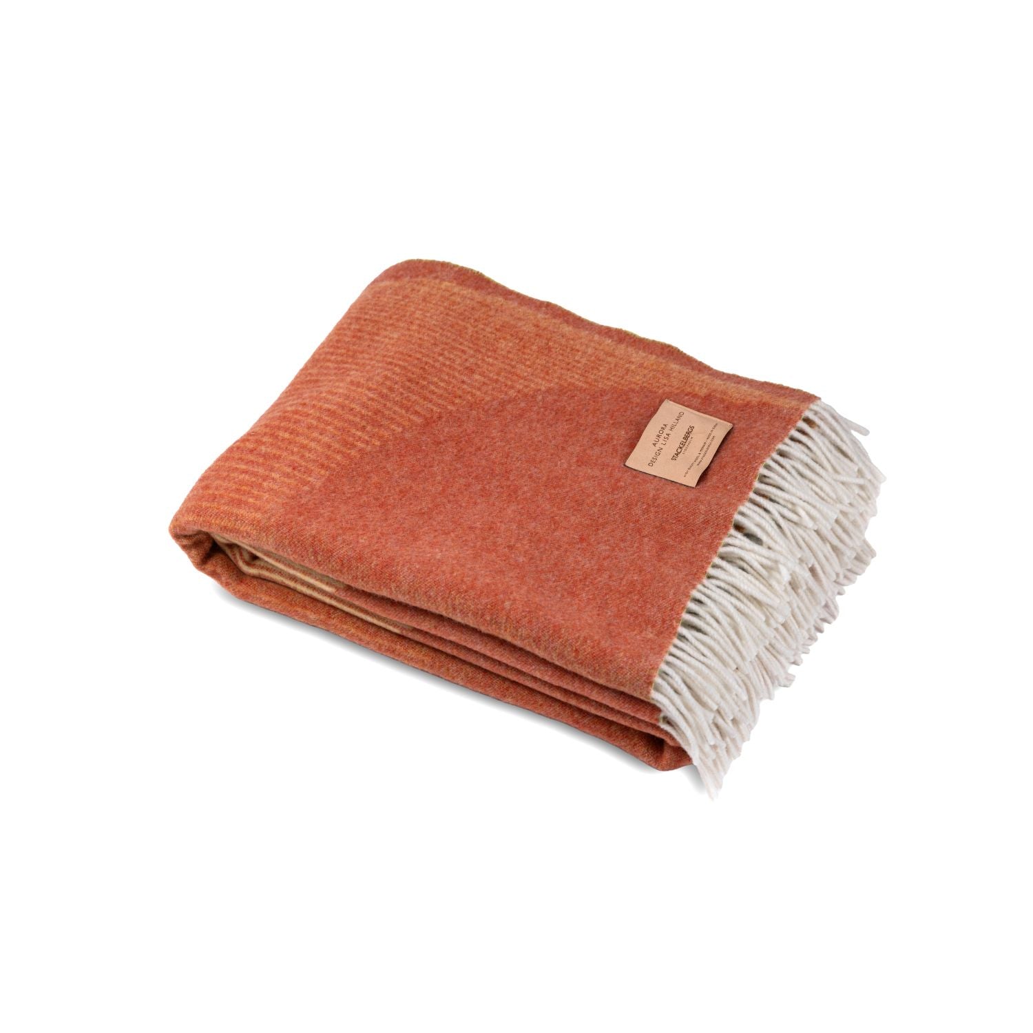 AURORA Ortis Solis Wool Blanket Orange, Light Blue & Lime