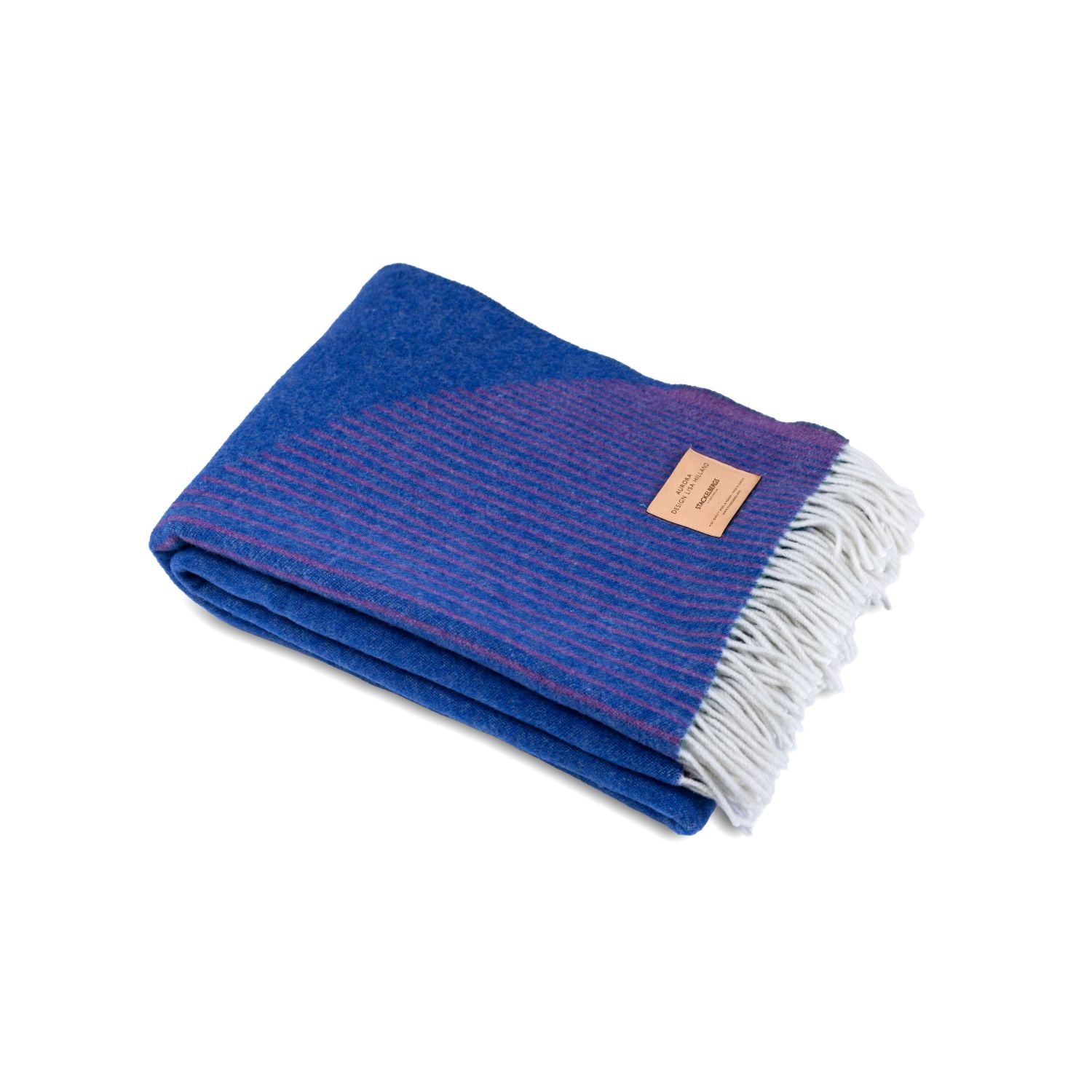 AURORA Revontulet Wool Blanket Azur, Green & Lilac
