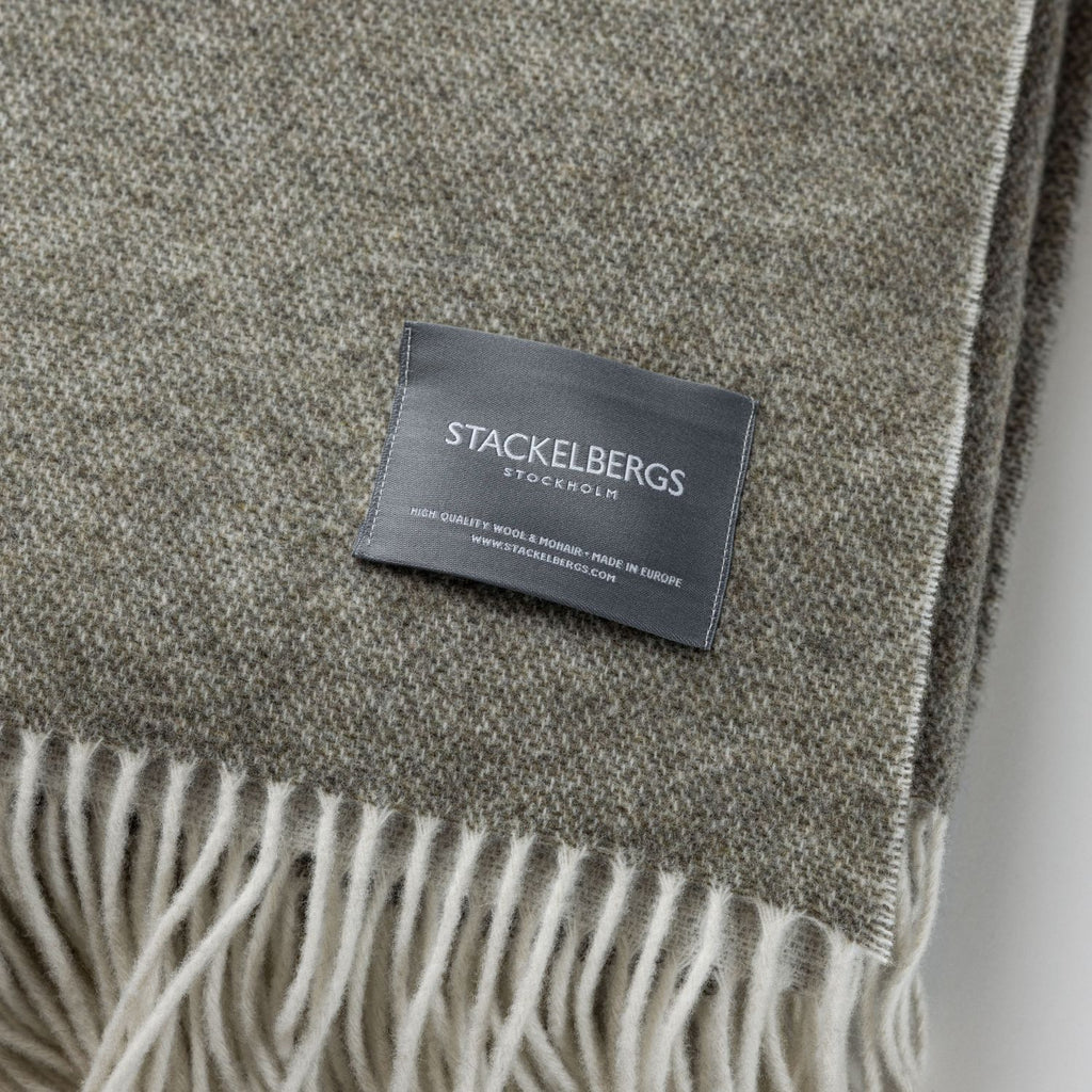 Merino & Cashmere Wool Two Tone Moss Green