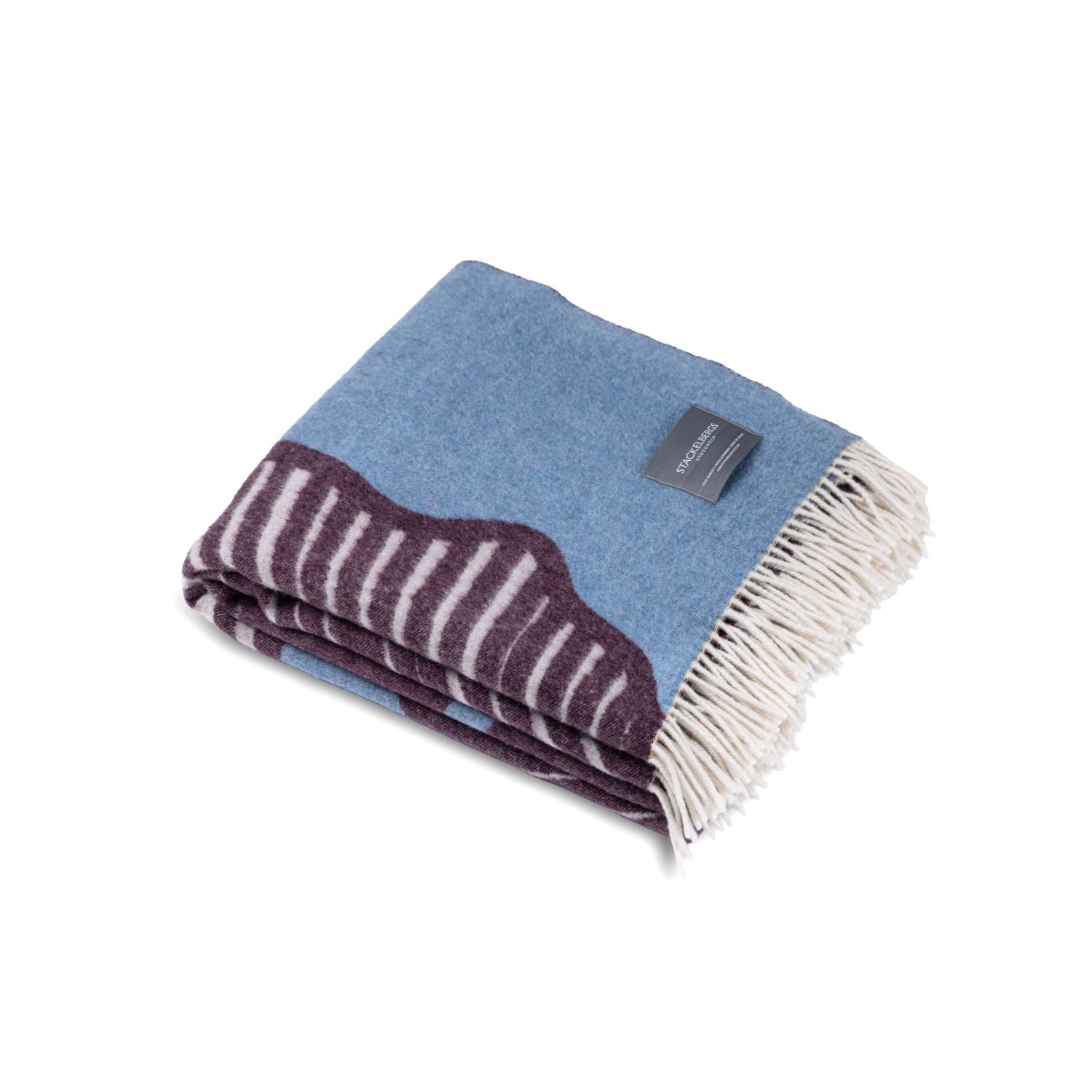Floral Wool Blanket Blue & Lilac