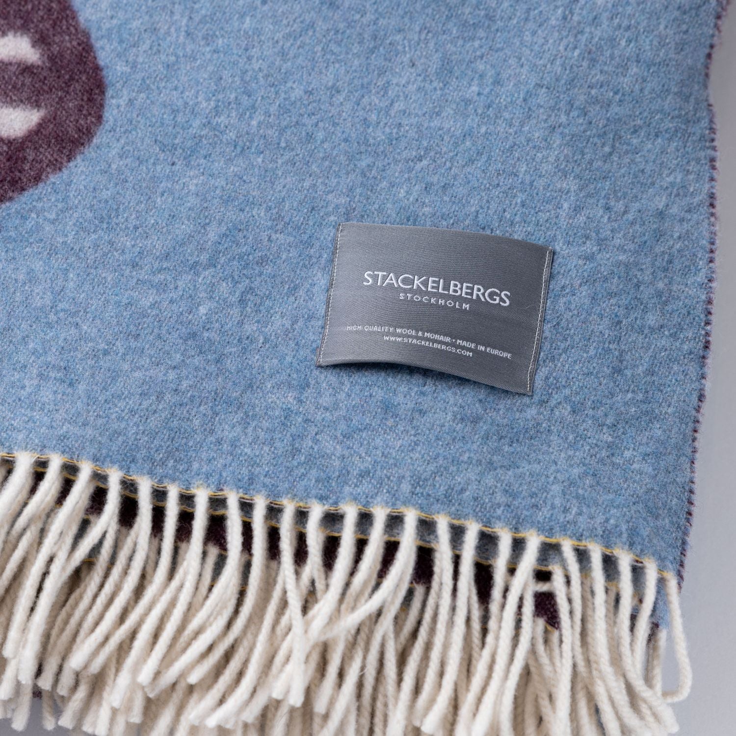 Floral Wool Blanket Blue & Lilac