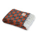 The View Jaquard Blanket Orange & Turqouise